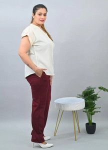 fashion plus point Regular Fit Women Brown Trousers