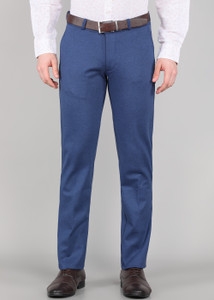VAN HEUSEN SPORT Slim Fit Men Dark Blue Trousers