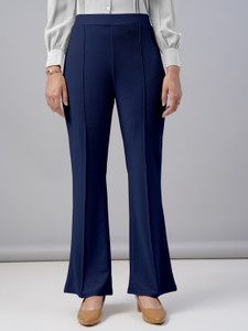 FUBACK Regular Fit Women Blue Trousers