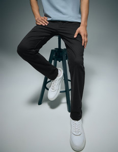 FLYING MACHINE Tapered Men Black Trousers