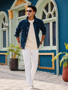 Urbano Fashion Slim Fit Men White Trousers