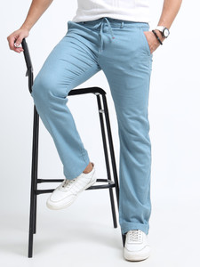 WHISQ Straight Fit Men Blue Trousers