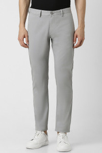 PETER ENGLAND Slim Fit Men Grey Trousers