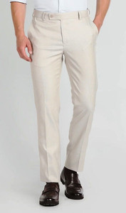 METRONAUT Slim Fit Men Cream Trousers