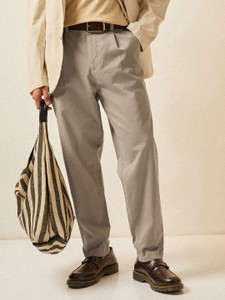 THE BEAR HOUSE Loose Fit Men Beige Trousers