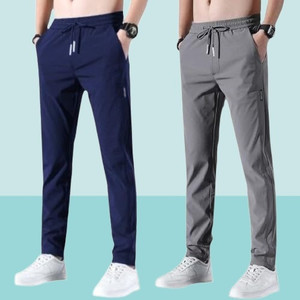 seri choice Regular Fit Men Blue, Grey Trousers