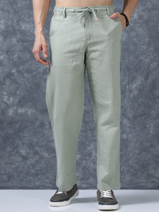 Roadster Relaxed Men Light Green Trousers