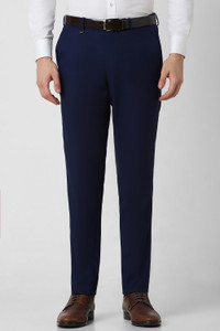 VAN HEUSEN Slim Fit Men Dark Blue Trousers