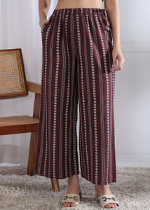 KANCHUK Regular Fit Women Maroon Trousers