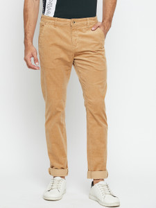 CANTABIL Regular Fit Men Khaki Trousers