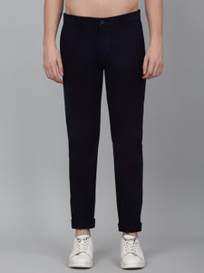 CANTABIL Regular Fit Men Dark Blue Trousers