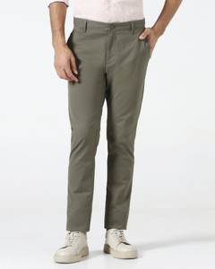 Blackberrys Slim Fit Men Green Trousers