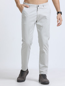 u.s.pitchers Slim Fit Men Silver Trousers