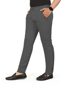 MONAPARA FASHION Slim Fit Men Grey Trousers