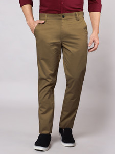 BEYOUNG Regular Fit Men Brown Trousers