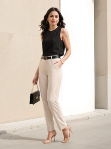BlissClub Regular Fit Women Beige Trousers