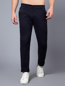 CANTABIL Regular Fit Men Dark Blue Trousers