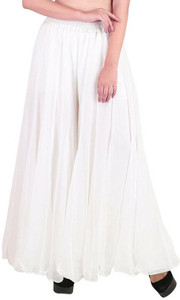 Kicha Flared Women White Trousers