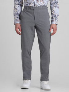 JACK & JONES Slim Fit Men Grey Trousers