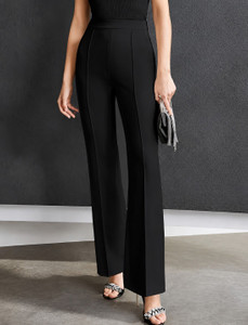 SHUSHIVGORA FABRIC Regular Fit Women Black Trousers
