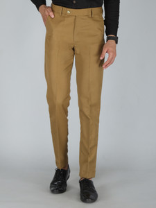 FMK Regular Fit Men Khaki Trousers