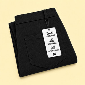 Shettys Regular Fit Men Black Trousers - Image 5