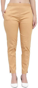 prinsi fashion Regular Fit Women Gold Trousers