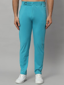 Veltick Comfort Fit Men Blue Trousers