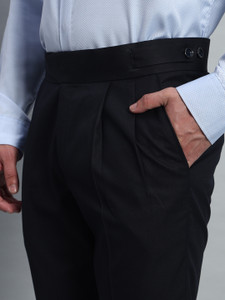 VASTRANU Regular Fit Men Black Trousers