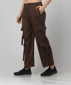 DIAMOND RUBY Loose Fit Women Brown Trousers