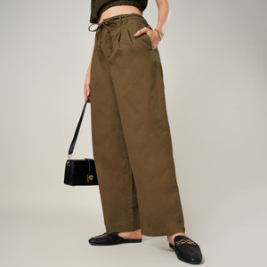 Honey By Pantaloons Flared Women Green Trousers