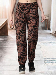 POPWINGS Relaxed Women Brown Trousers