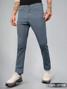 BEYOUNG Regular Fit Men Blue Trousers