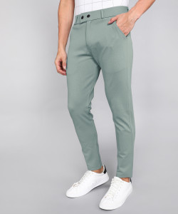 INDICLUB Relaxed Men Light Green Trousers