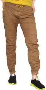QFA Regular Fit Men Gold Trousers