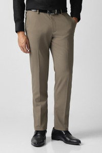 VAN HEUSEN Slim Fit Men Brown Trousers
