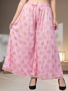 FamBee Flared Women Pink Trousers