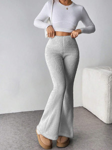 KOTTY Flared Women Grey Trousers