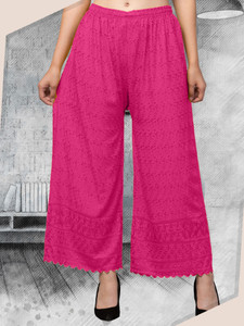FamBee Flared Women Pink Trousers