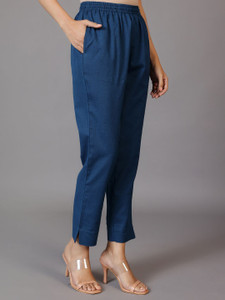 LIBAS Regular Fit Women Blue Trousers