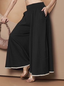 LookShine Relaxed Women Black Trousers