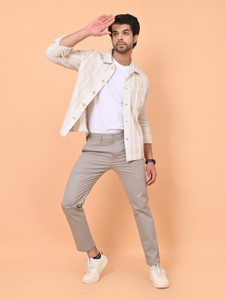 El Cielo Comfort Fit Men Grey Trousers