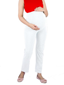 Lenam Regular Fit Women White Trousers