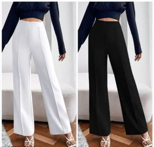 TIGERSNAKE Relaxed Women Black, White Trousers