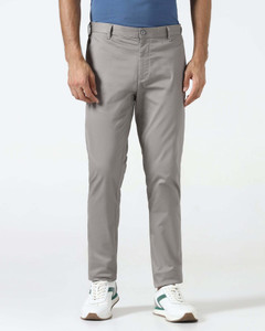 Blackberrys Slim Fit Men Grey Trousers
