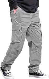 COMBRAIDED Relaxed Men Grey Trousers