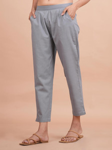 AlkaCreation Regular Fit Women Grey Trousers