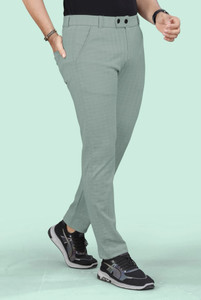 NTIFIC Regular Fit Men Light Green Trousers