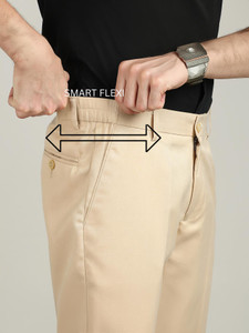METRONAUT Slim Fit Men Beige Trousers