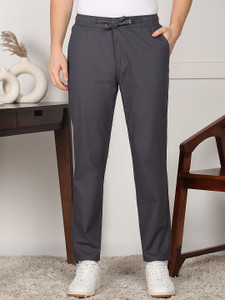 FUBAR Slim Fit Men Grey Trousers